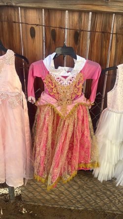 Princess pink dress size 5or6