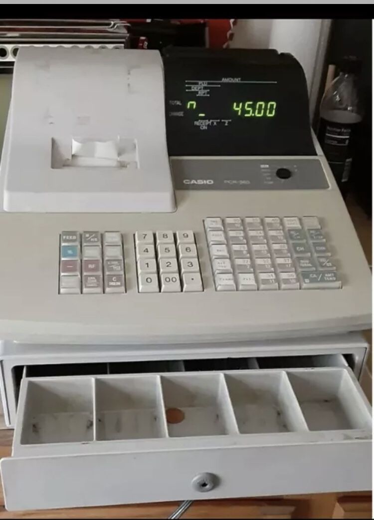 CASIO PCR-365A Electronic Cash Register PCR365a Drawer With Key!