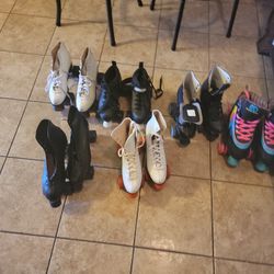 ROLLER SKATES $20 EACH PAIR. SIZE FROM 5 TO 7 GIRL'S  WHITE ONES AND BLACK ONES R' SIZE 7 