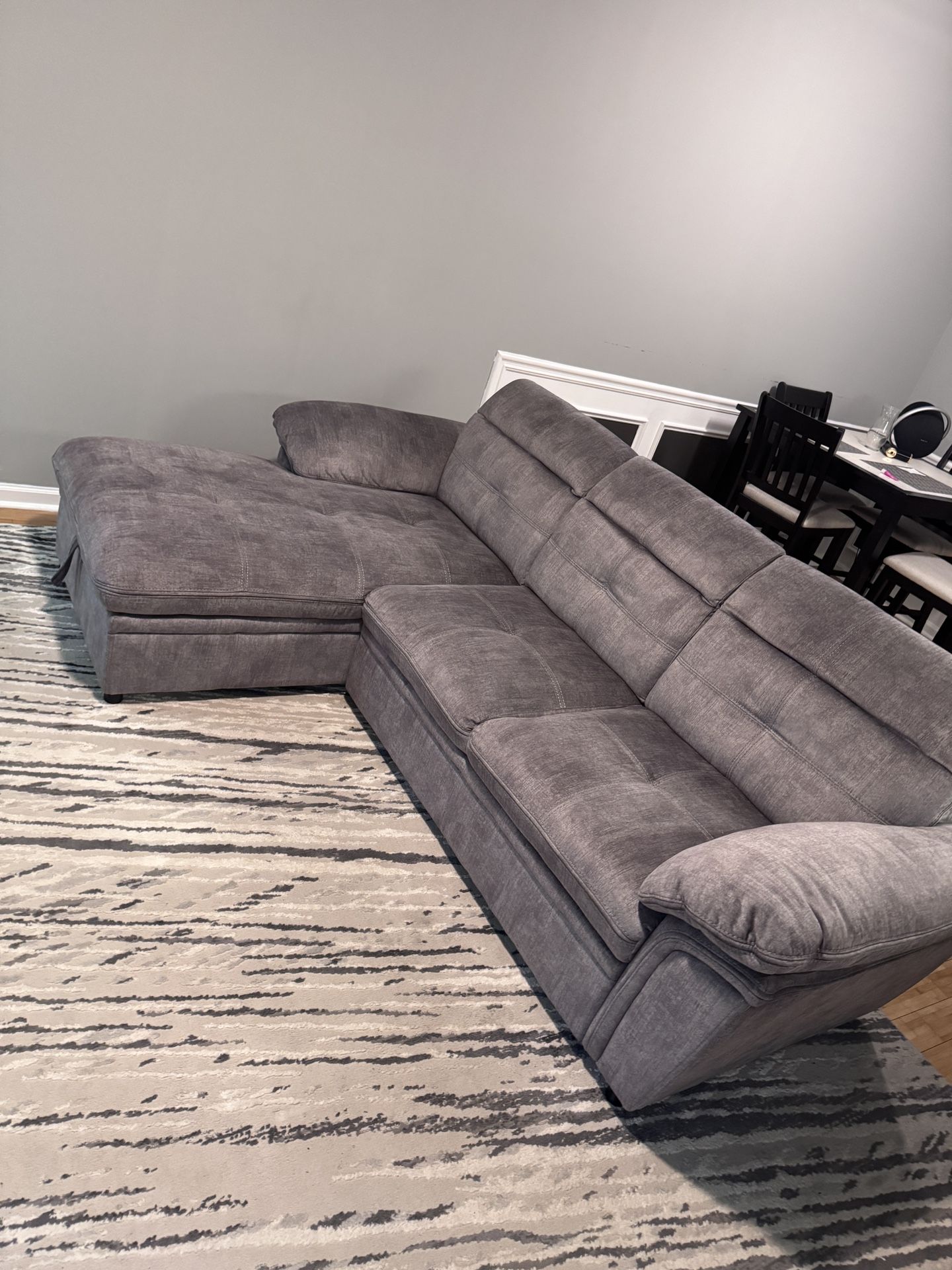 Plush Sleeper Sectional
