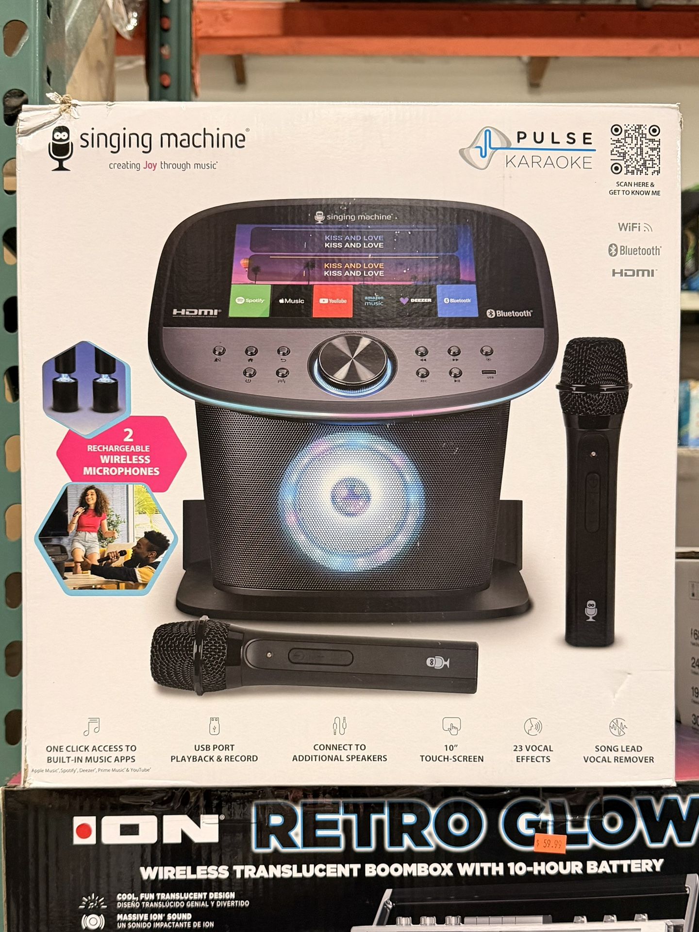 Singing Machine Pulse Karaoke Bluetooth Wireless Speaker Brand New In Box