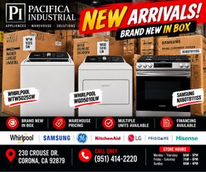 NEW ARRIVALS! Brand New Whirlpool & Samsung Appliances – Factory Sealed