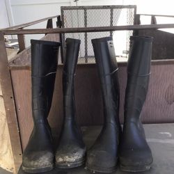 Two Pairs Of Rubber Boots