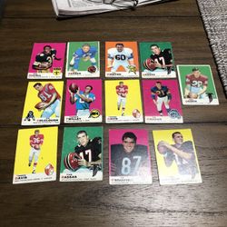 1969 Topps Football 13 Card Lot Vg-ex Condition