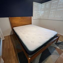 Alton Bed Frame - Living Spaces (mid century) 