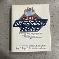 The Art Of Speed Reading People, Paul Tieger & Barb Barron-Tieger, Hardcover, VG