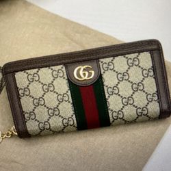 Brown clutch wallet