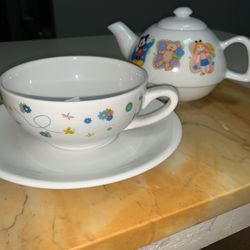 Disney Teapot Cup Saucer Set
