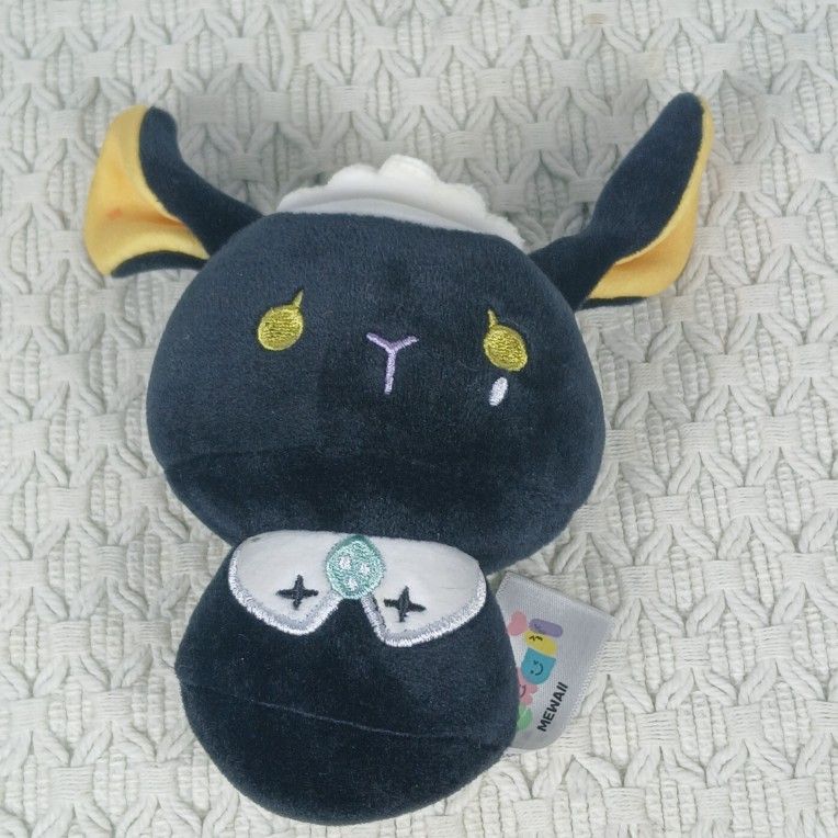 Small MeWaii Mushroom Goth Bunny Rabbit Stuffed Animal Plush Pillow Tear Drop 