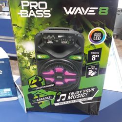 PORTABLE  AUDIO SYSTEM  PRO BASS WAVE 8