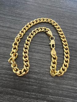 Gold Cuban Link Bracelet 10k