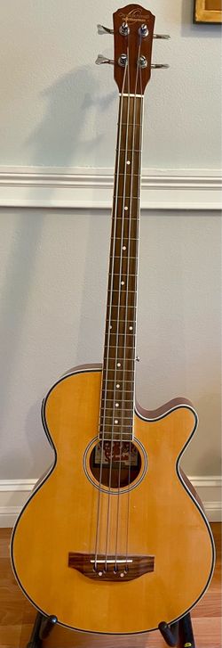 Oscar Schmidt OB100N Acoustic Electric Bass with Gig Bag