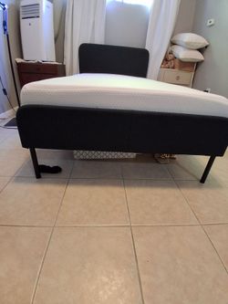 Ikea twin frame bed with Ikea mattress
