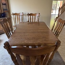 Dining table and chairs