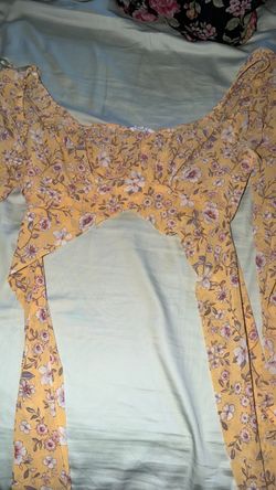 Mango Floral Crop Top