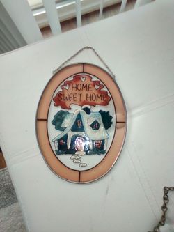 Stained glass hanging plaques lot of 3