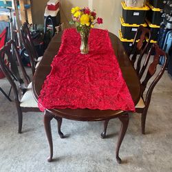 Cherry Wood Dining Room Table 