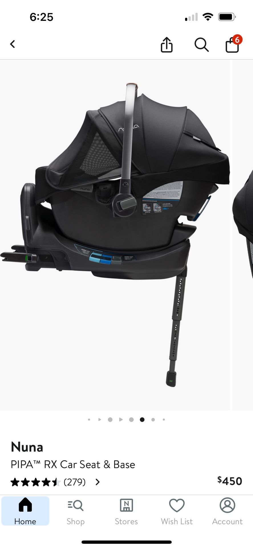Nuna Pipa Rx Car Seat With Stroller Adapter