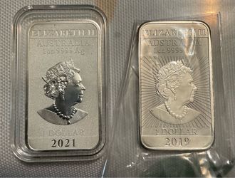 Australian DRAGON SILVER bars