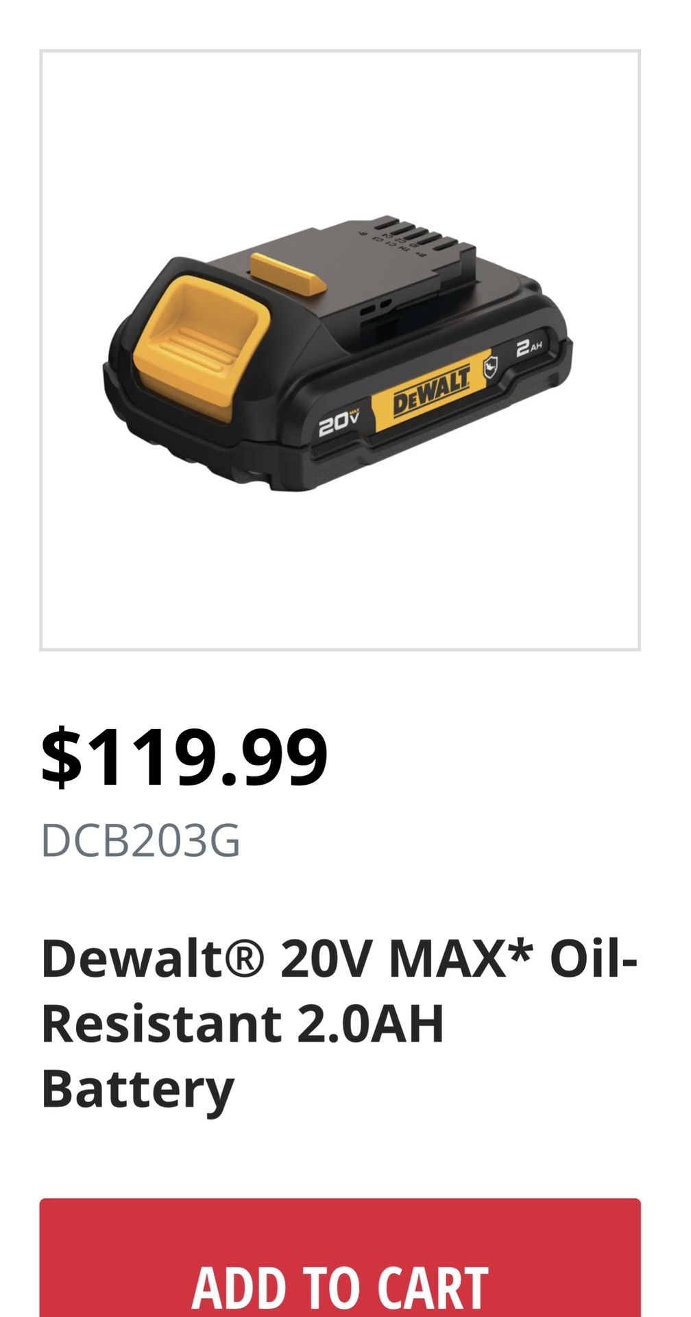 Mac Tools BWP152 20V MAX 1/2 20V 2.0 AH New Battery  (Mac Tools)