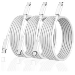 3Pack for Apple USB C to USB C Charger Cable 10ft 60W,Long Type C Fast Charging Cord for iPhone 16 /Plus/Pro Max,for iPhone 15 Series,for MacBook Pro/