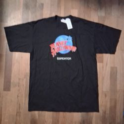 Vintage 90s Planet Hollywood Edmonton T-Shirt - Black - Size Large