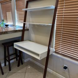 West Elm William Sonoma Ladder Shelf Wall Desk