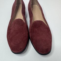 Etienne Aigner E-Kathy Burgundy Leather Flats Size 7M 