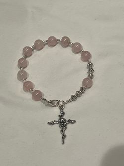 Rose Quartz rosary bracelet