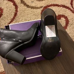 Brand New Black Faux Leather Booties