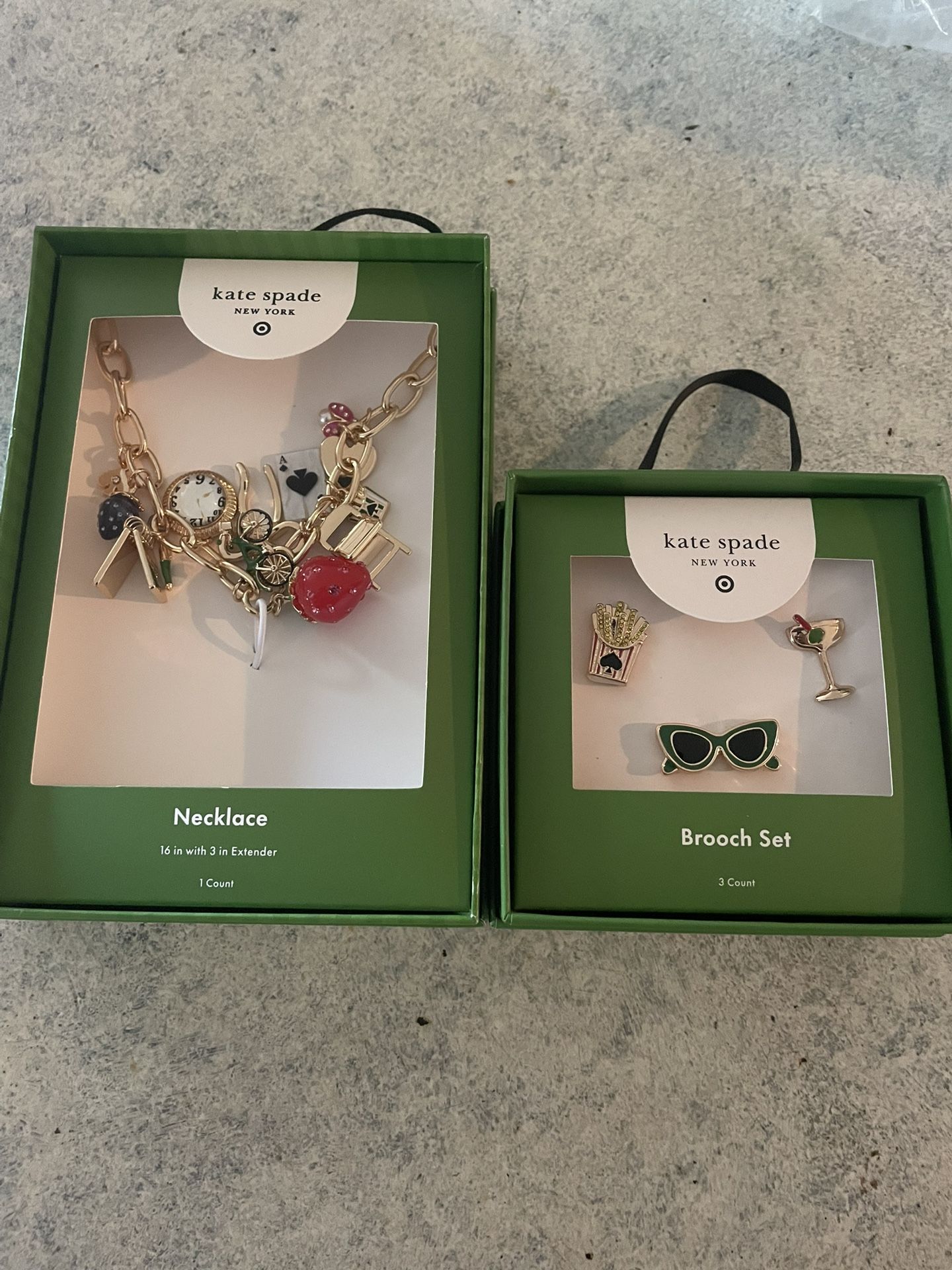 Kate Spade New York Target Chunky Necklace & 3pc Brooch Set