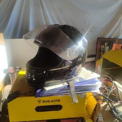 Motorcycle Helmet: Full Face W/Visor, Size-Medium (57-58)