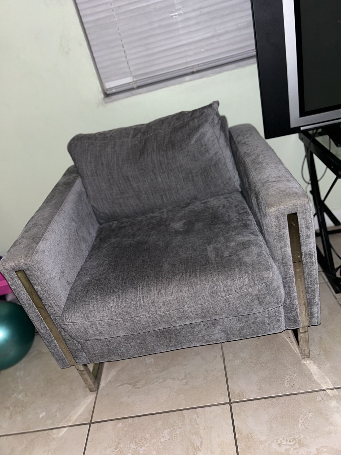 Set Of Two Grey Couches