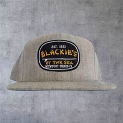 Blackie’s By The Sea Newport Beach CA Hat Snapback Gray Surf Dive Bar SoCal