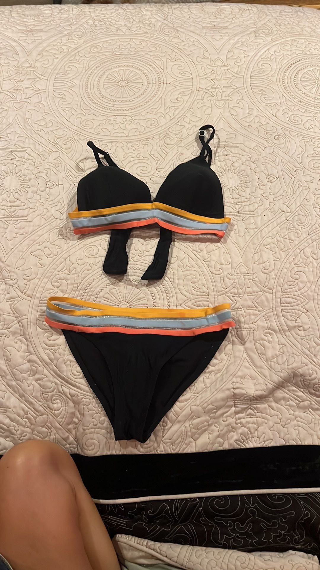 Hula Honey Bikini Top Sz M Bottom Sz S