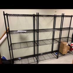 ULINE Black Garage Storage Racks 