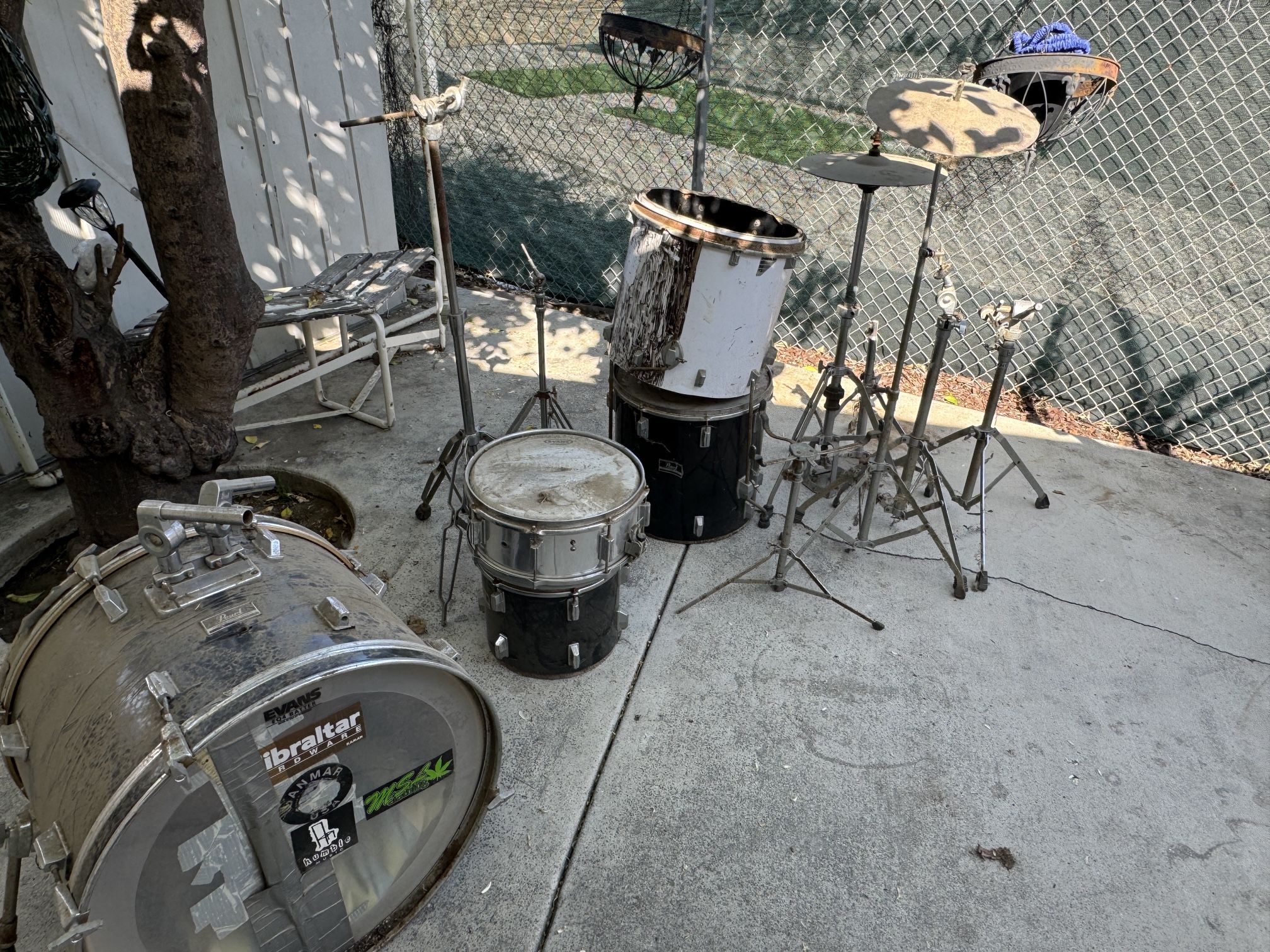 Drum Set, Symbols & Kick Stands 