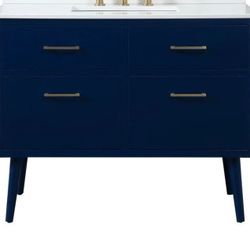 Elegant Lighting Boise 42" Free Standing Single Basin Vanity With Small Damage