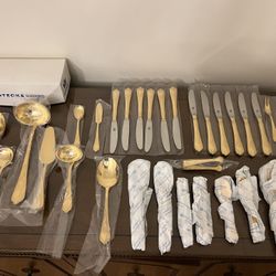 Solingen Bestecke Gold Plated Dinnerware Set for 12