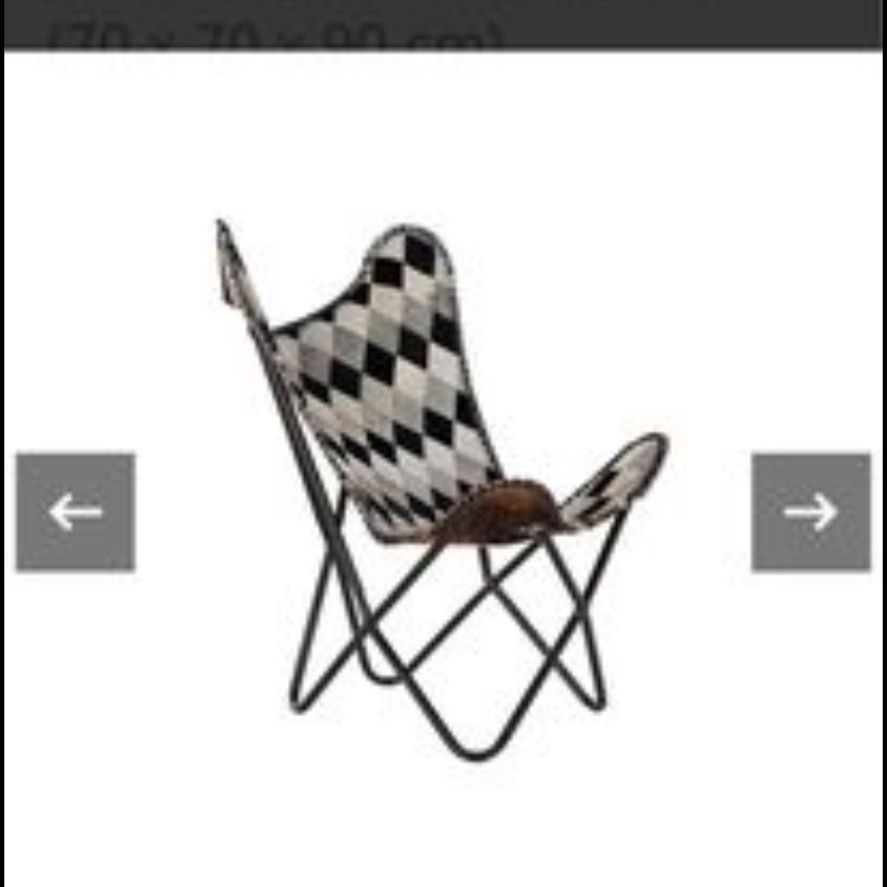 Armchair DKD Home Decor Brown black pattern modern chair Leather White Iron (70 x 70 x 90 cm)