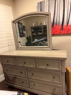 Dresser with mirror