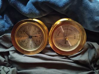 Seth Thomas clock and barometer