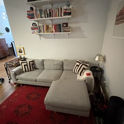 West Elm Sectional w Removable chaise 