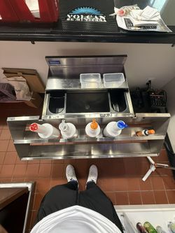 Bar Stainless Ice Chest With Sliding Lid / Large Ice Bin/ NSF