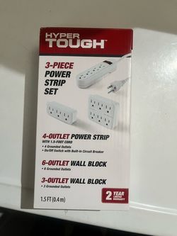 Hyper Tough 3-Piece Power Strip Set (Multiple Available)