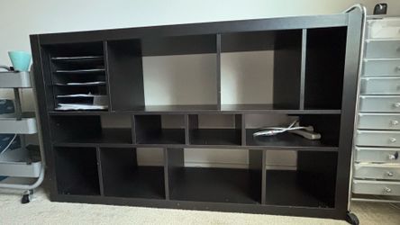 Large Black Storage Bookcase