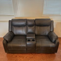 Grey Reclining Couch 