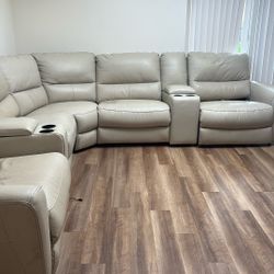 Recliner Leather Sectional 