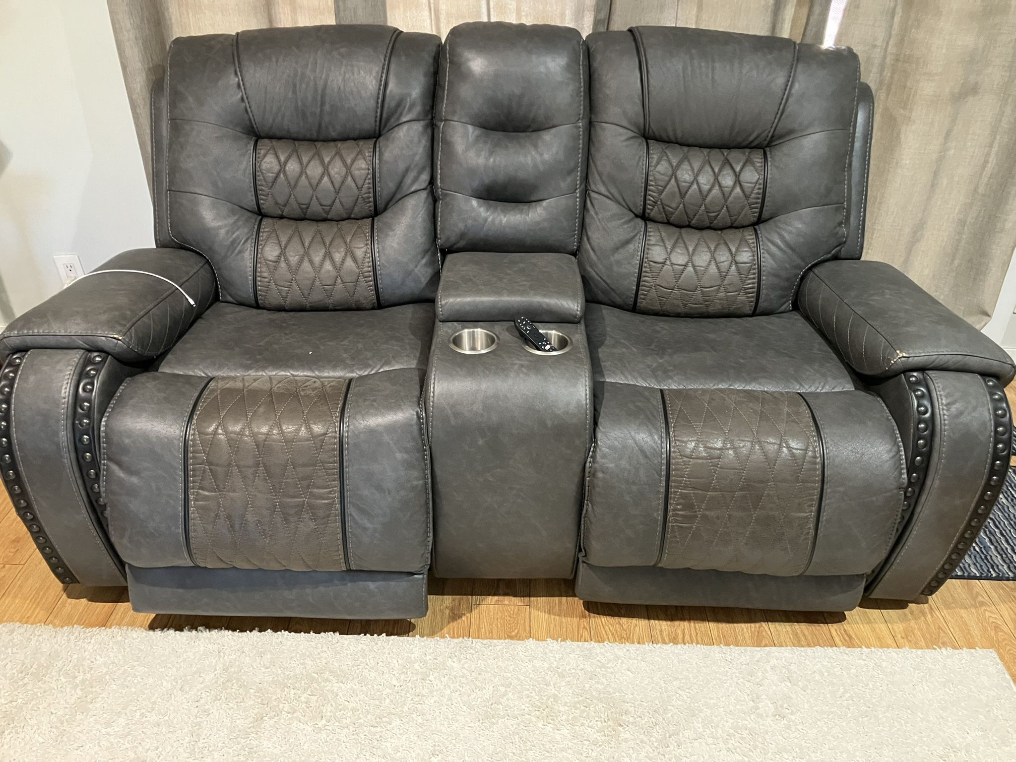 Leather Recliner & Couch