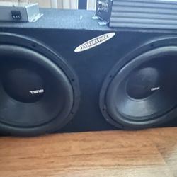 2  12 Inch Ds18 Subwoofer & Power acoustic Over Drive 3500 W Max Class D 